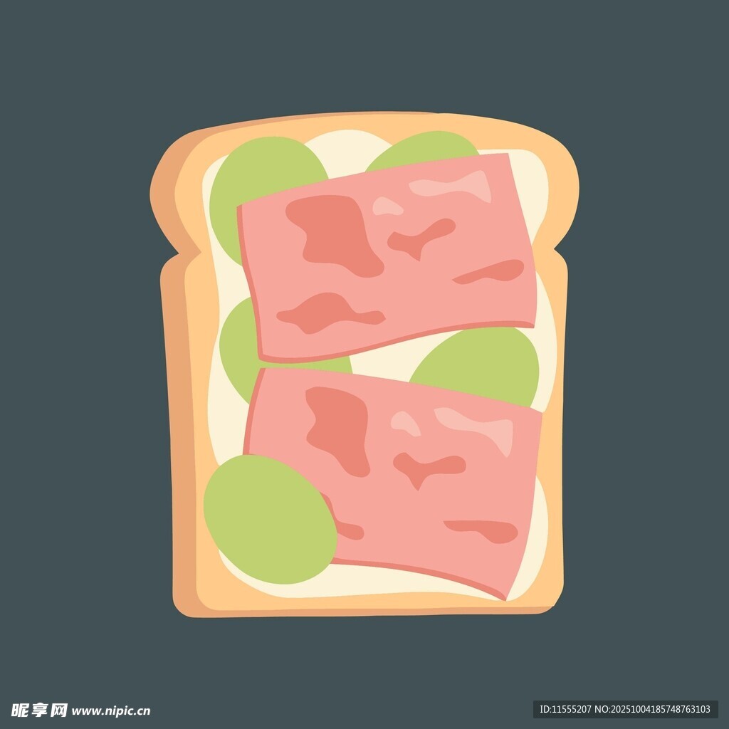 美味火腿生菜三明治