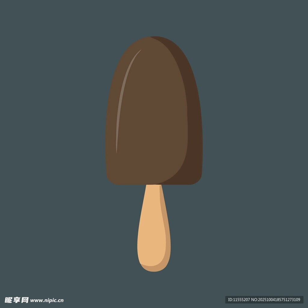 巧克力冰棍插画