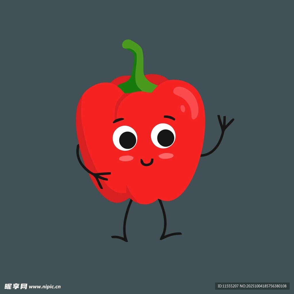 可爱红辣椒卡通形象