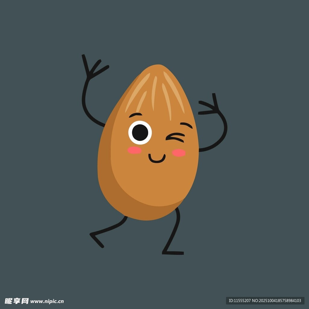 俏皮杏仁卡通形象