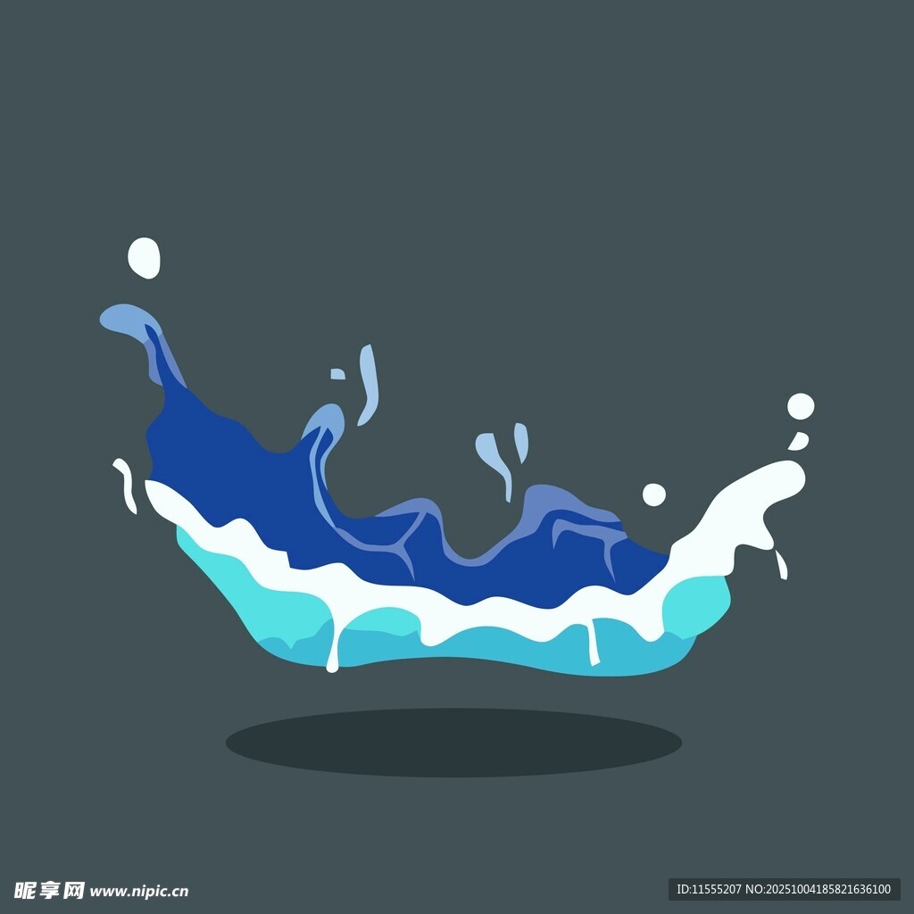 蓝色水花飞溅动态图案