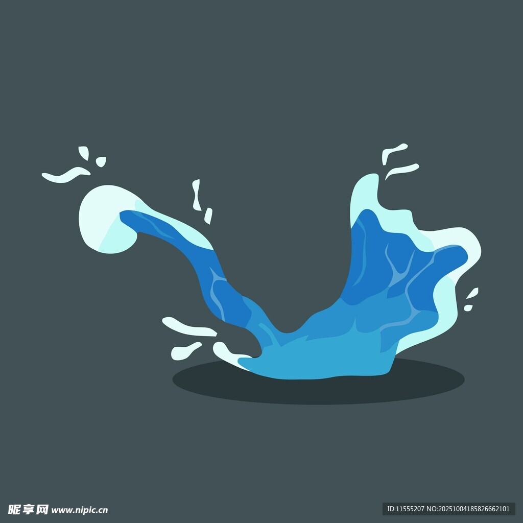 蓝色水花动态插画