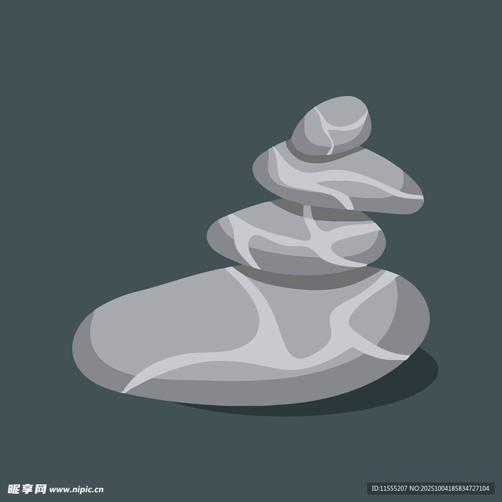 堆叠的禅意石头