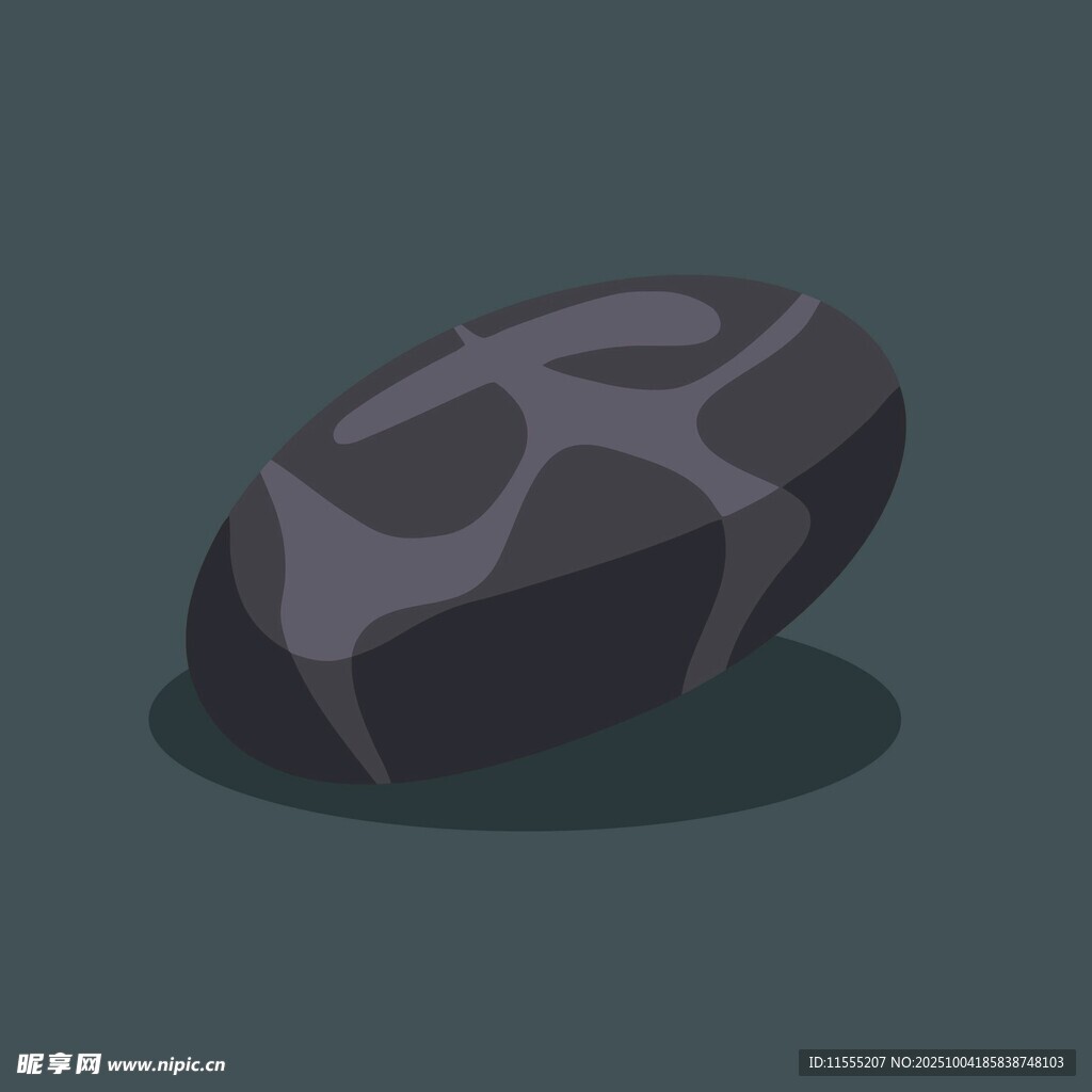 卡通风格的灰色花纹石头