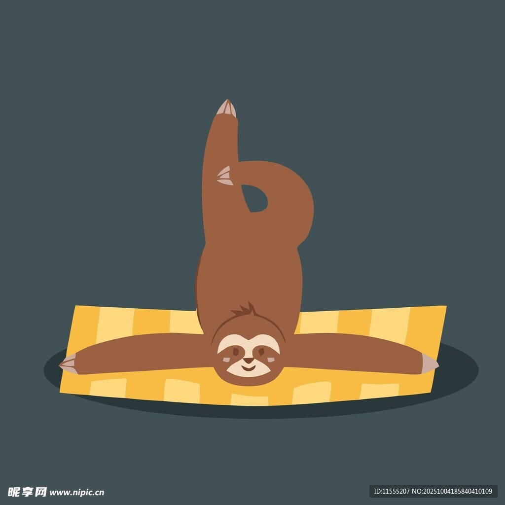 树懒做瑜伽倒立超可爱