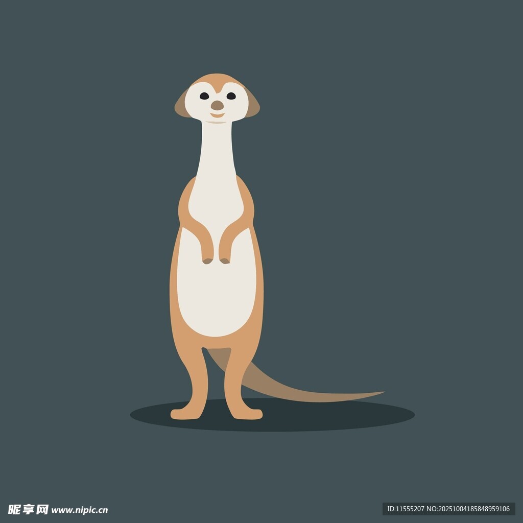 站立的可爱猫鼬