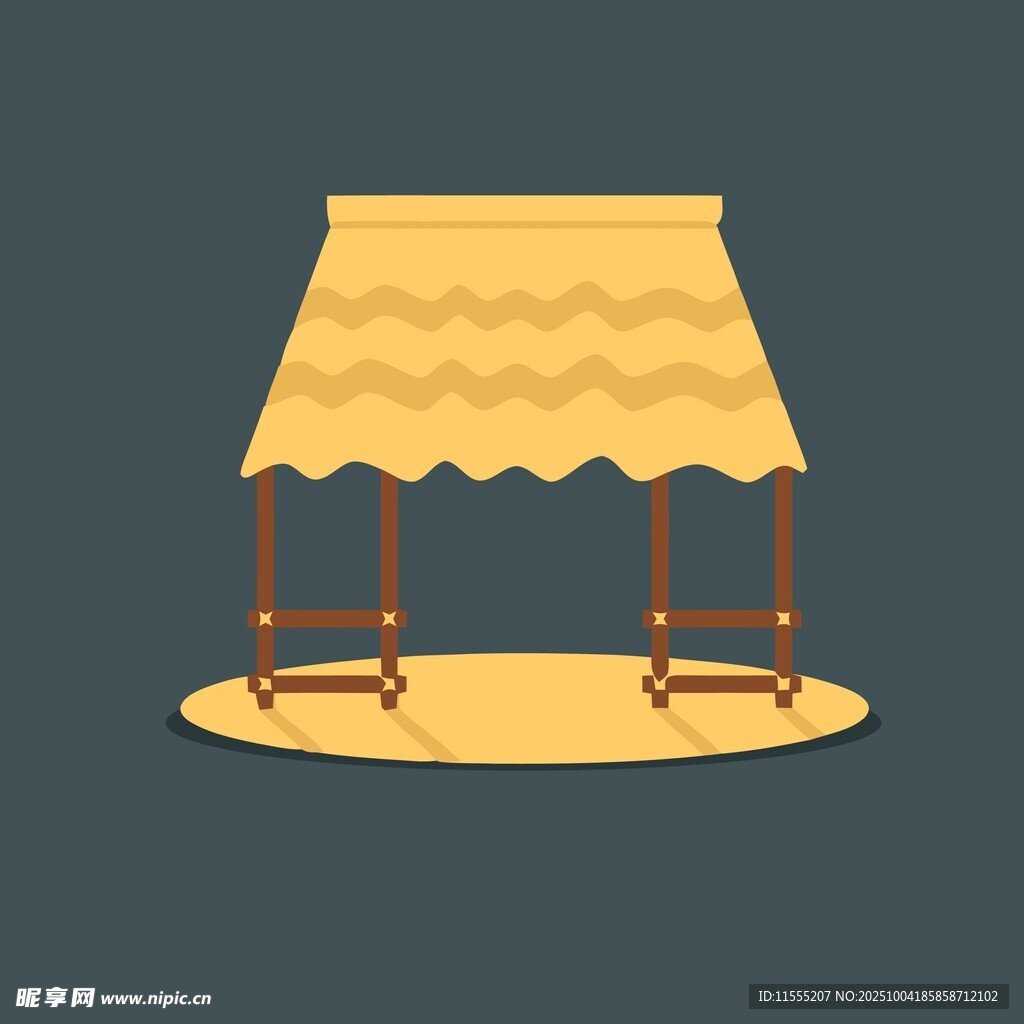 黄色遮阳篷户外设施