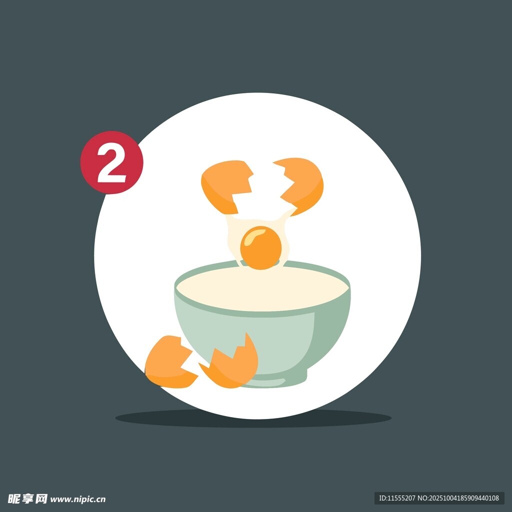 碗中螃蟹卡通插画