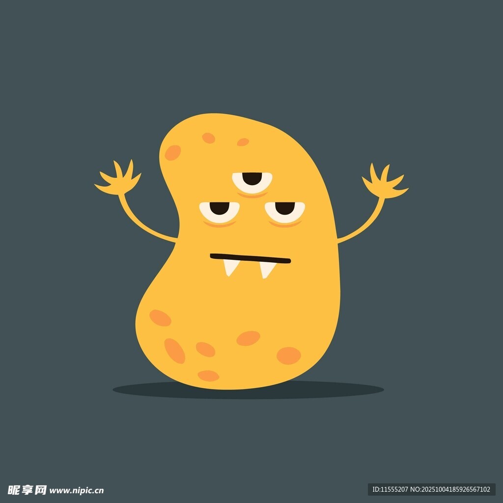 愤怒的卡通土豆形象