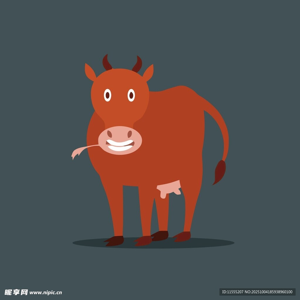 可爱卡通牛形象