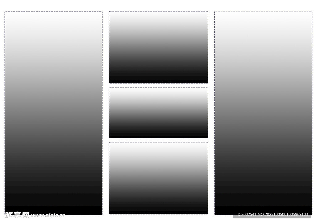 渐变矩形组合图形