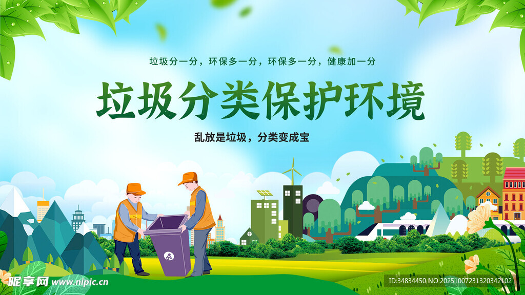 垃圾分类守护美丽家园