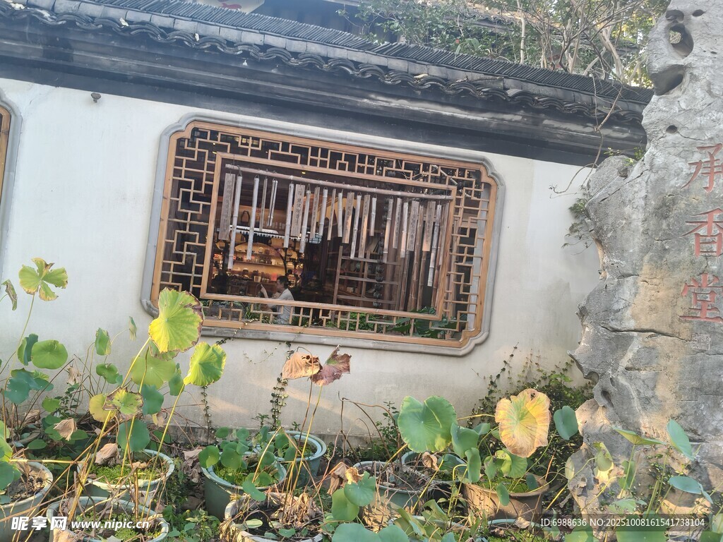 中式窗景绿植环绕的雅致