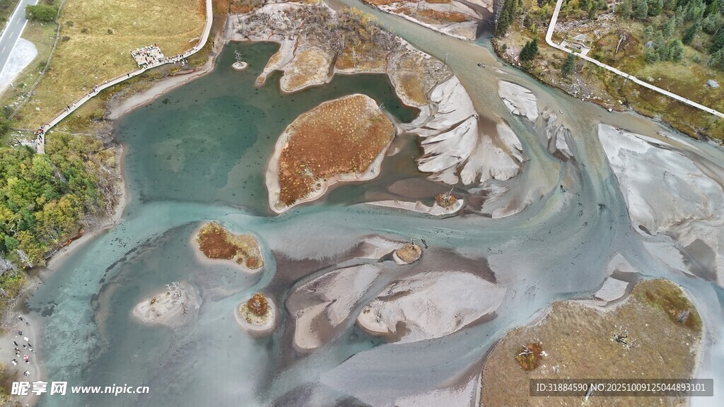 独特地貌景观俯瞰图