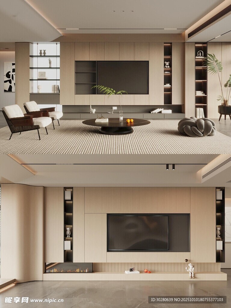 电视背景墙 客厅效果图 电视墙