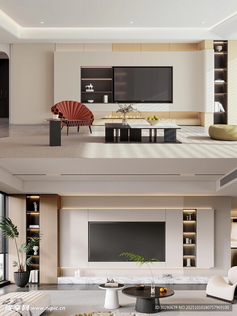 电视背景墙 客厅效果图 电视墙