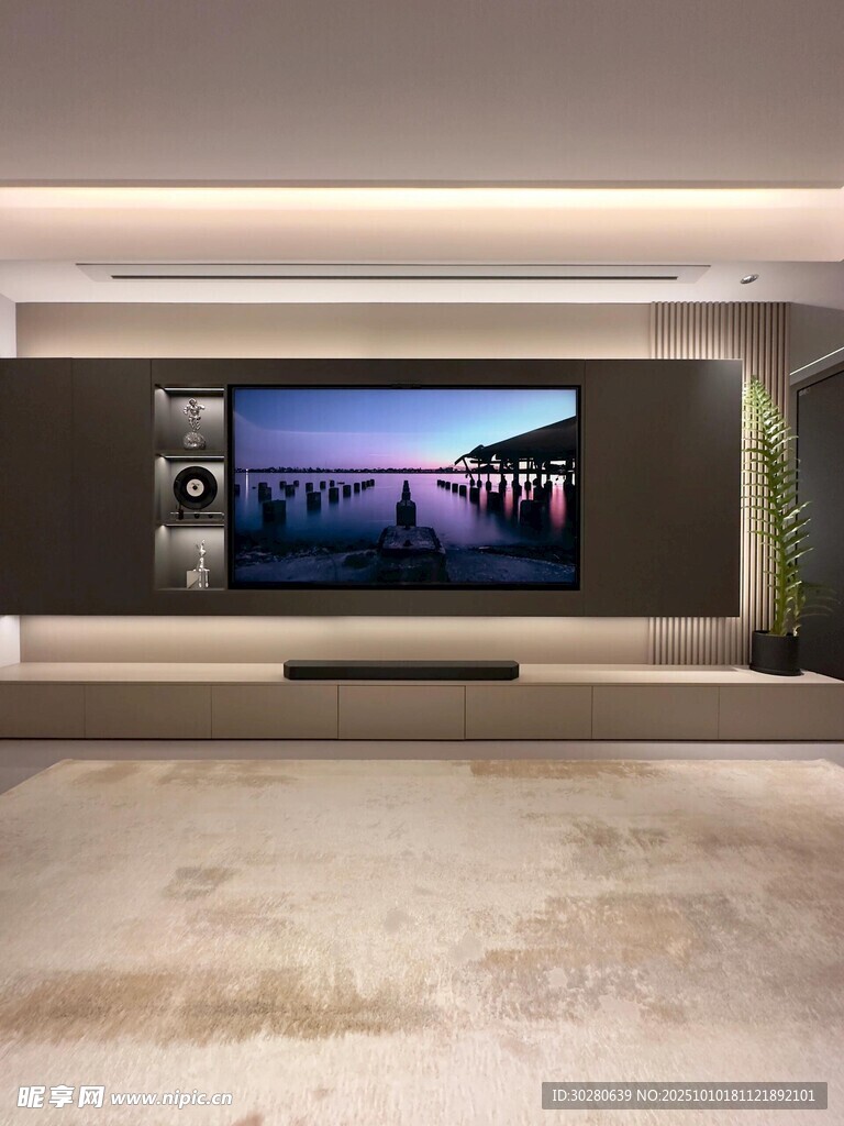 电视背景墙 客厅效果图 电视墙