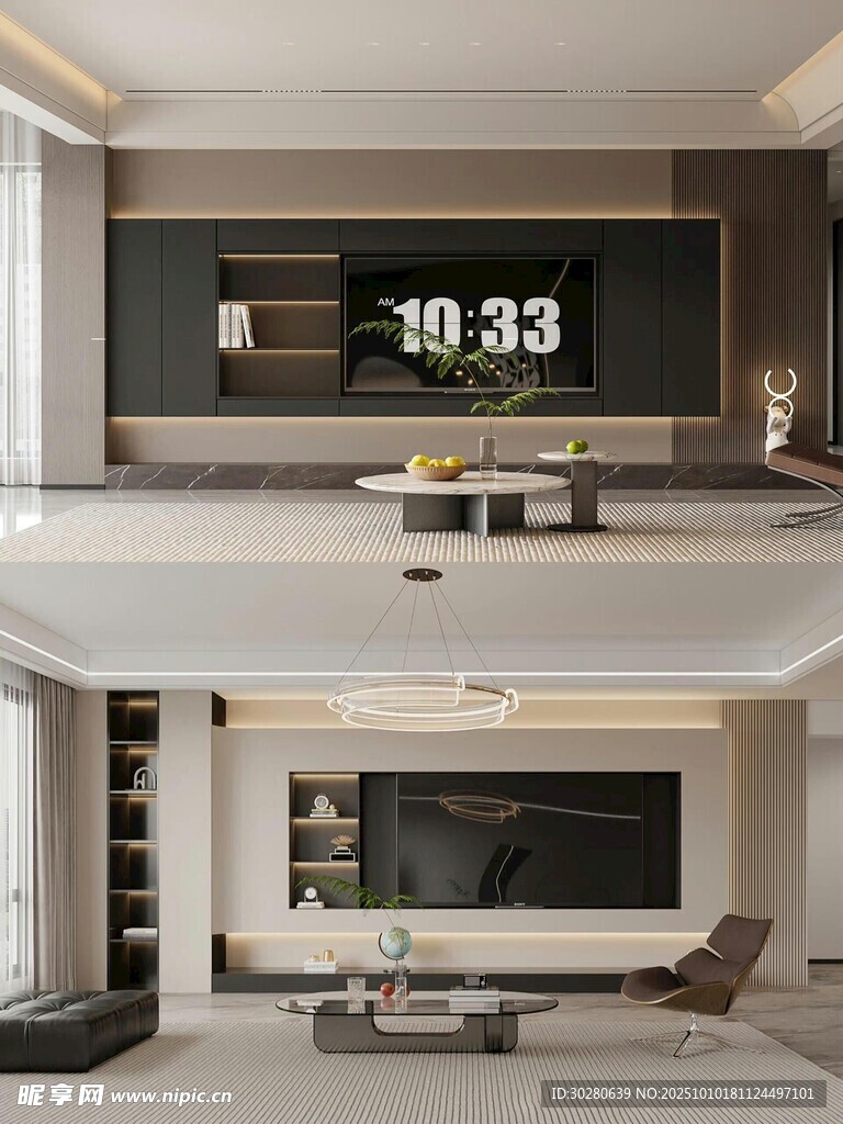 电视背景墙 客厅效果图 电视墙