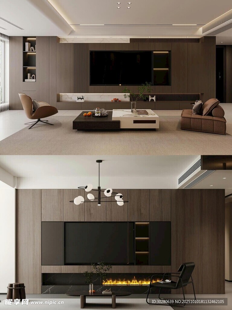 电视背景墙 客厅效果图 电视墙