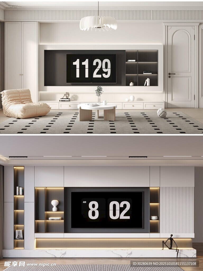 电视背景墙 客厅效果图 电视墙