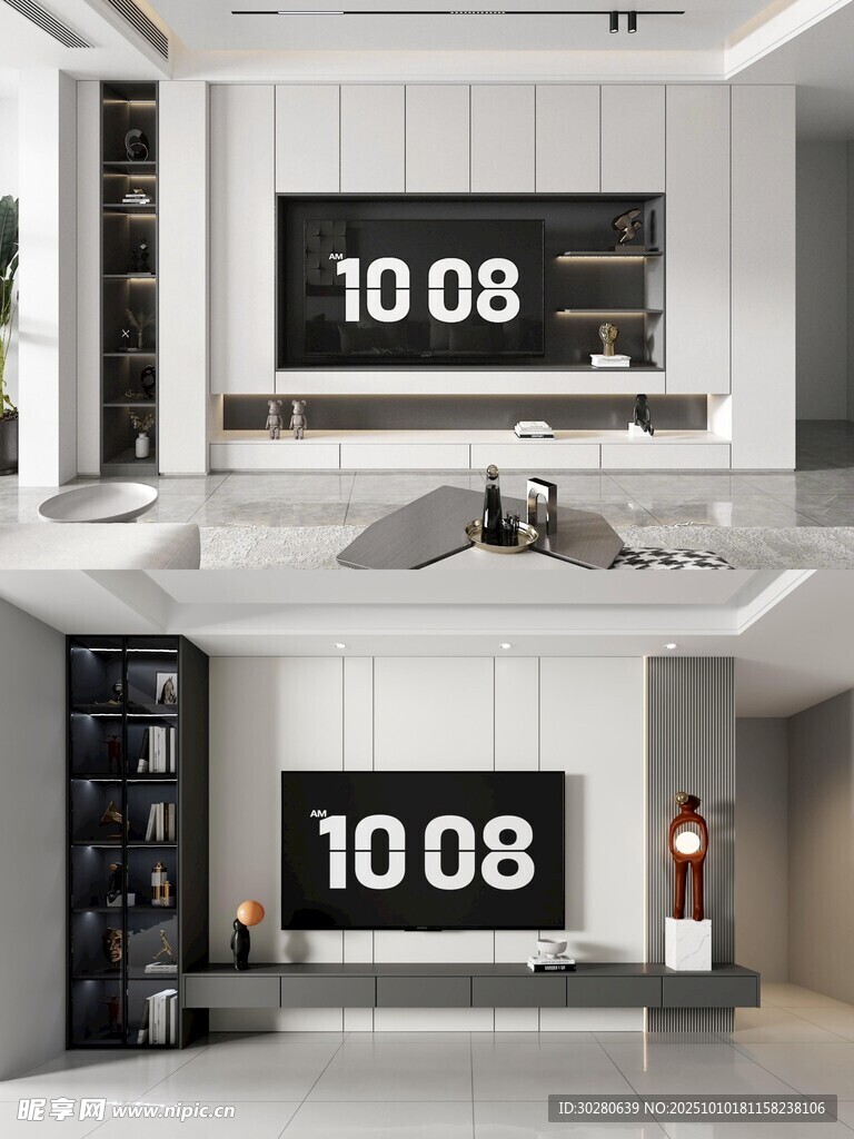 电视背景墙 客厅效果图 电视墙