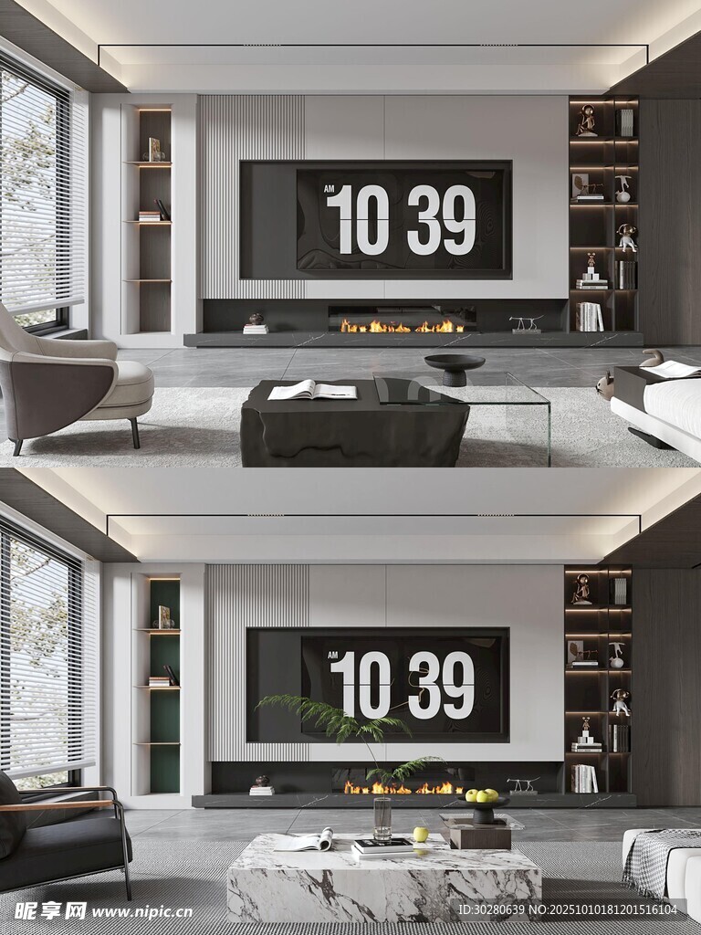 电视背景墙 客厅效果图 电视墙