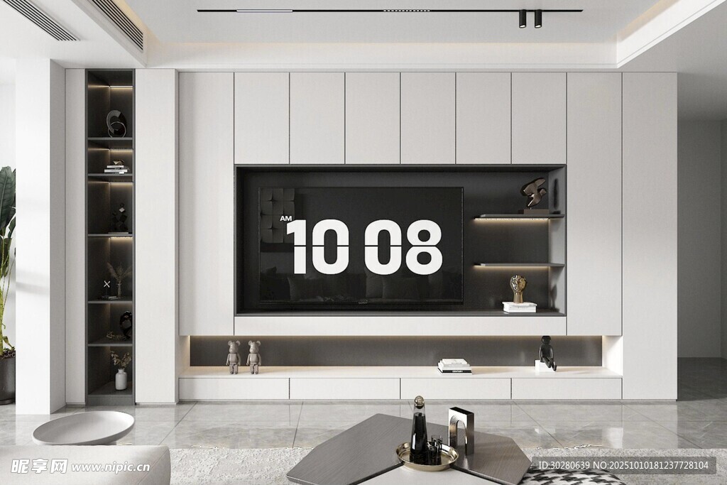 电视背景墙 客厅效果图 电视墙