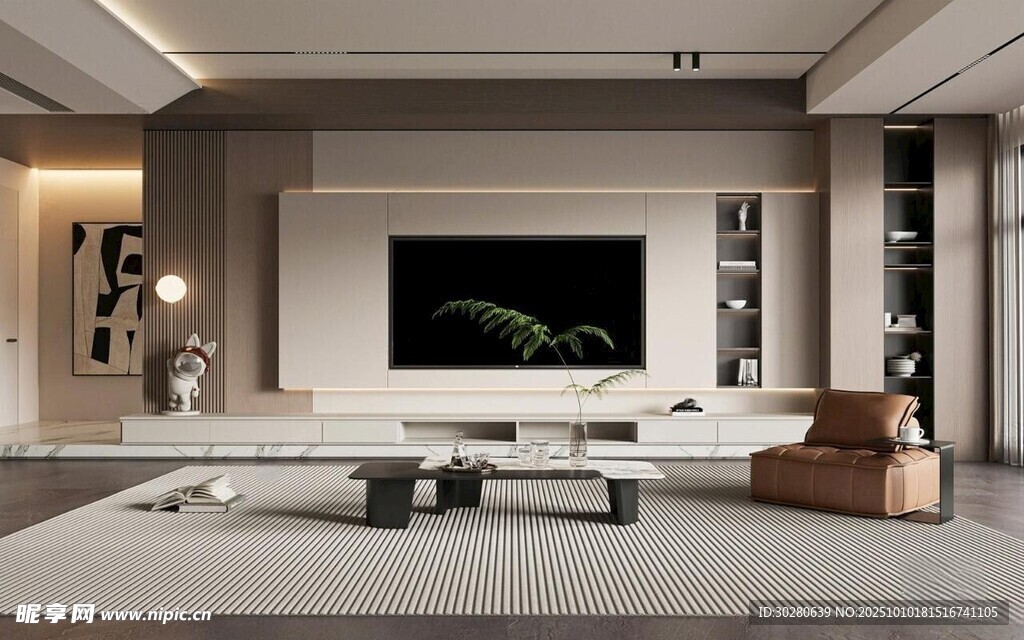 电视背景墙 客厅效果图 电视墙