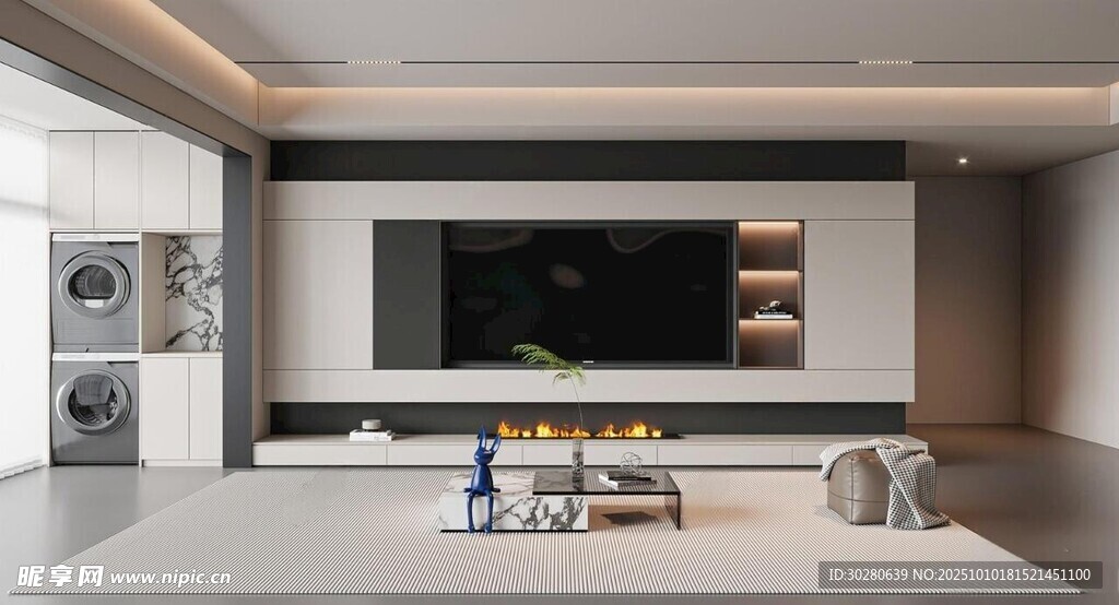 电视背景墙 客厅效果图 电视墙