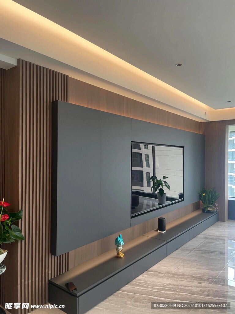 电视背景墙 客厅效果图 电视墙