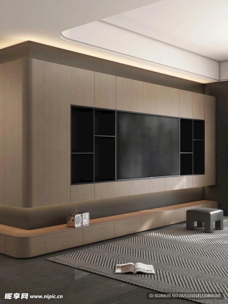 电视背景墙 客厅效果图 电视墙