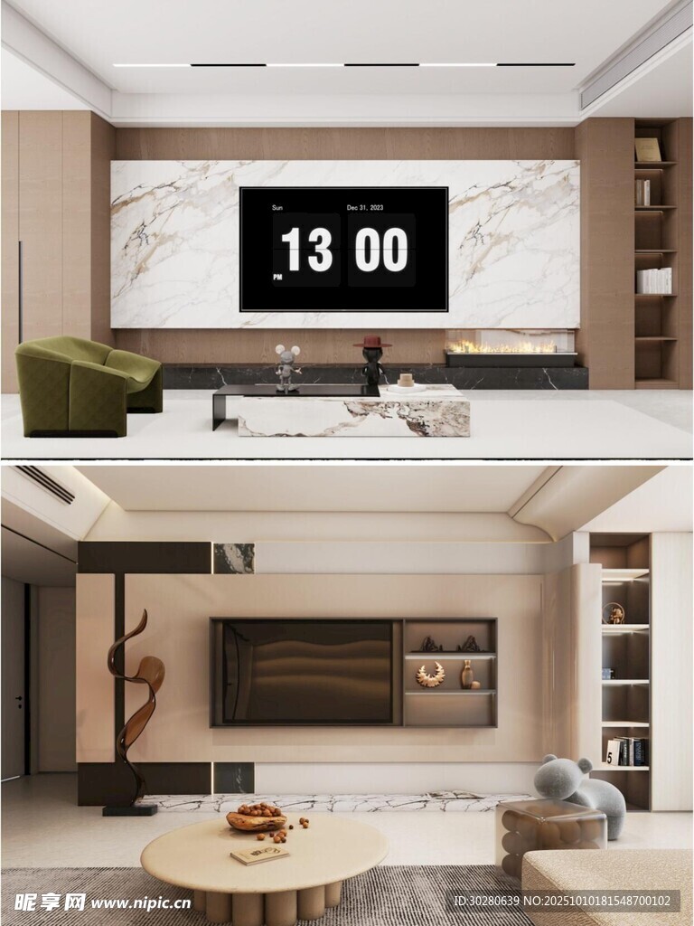 电视背景墙 客厅效果图 电视墙