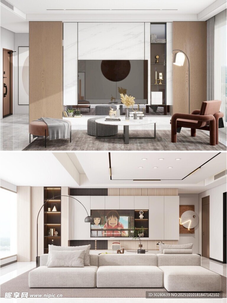 电视背景墙 客厅效果图 电视墙