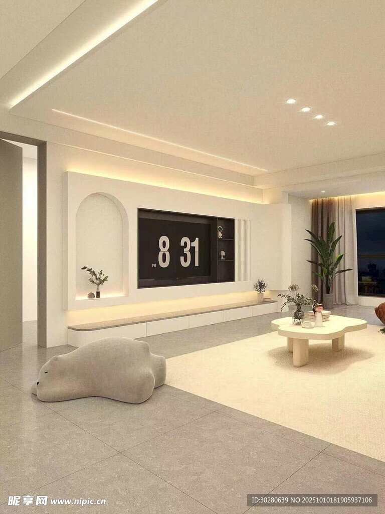 电视背景墙 客厅效果图 电视墙