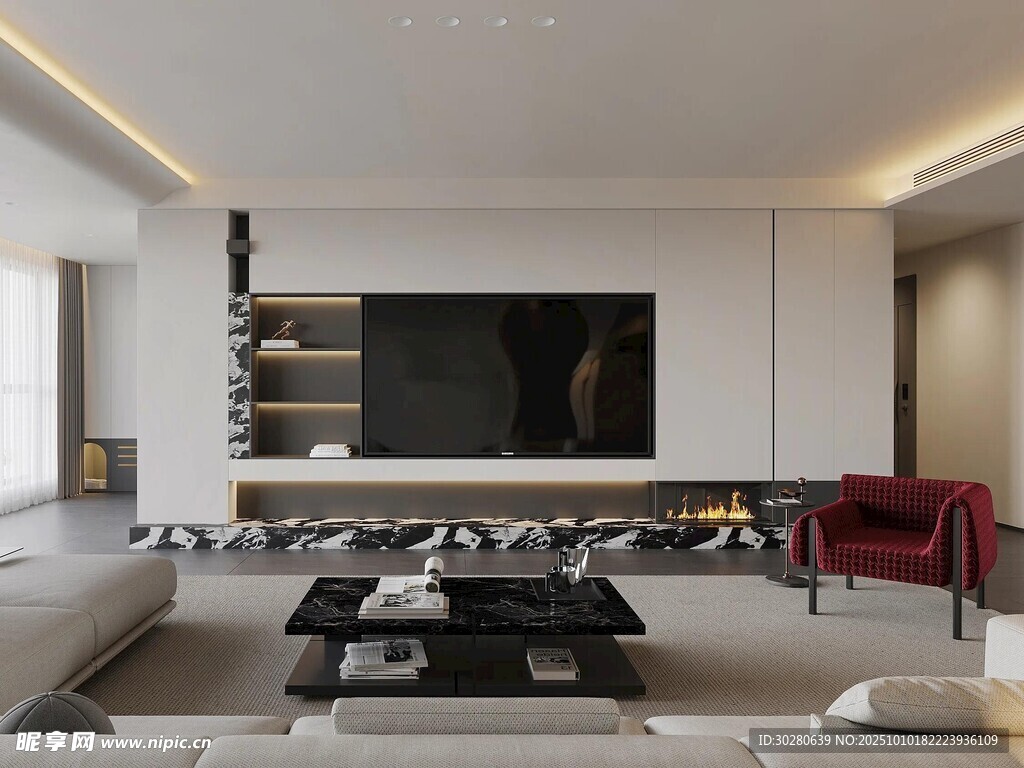 电视背景墙 客厅效果图 电视墙