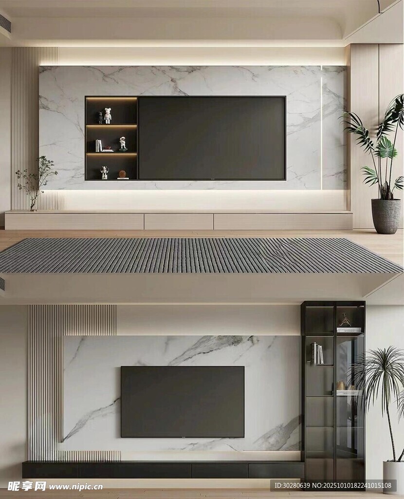 电视背景墙 客厅效果图 电视墙