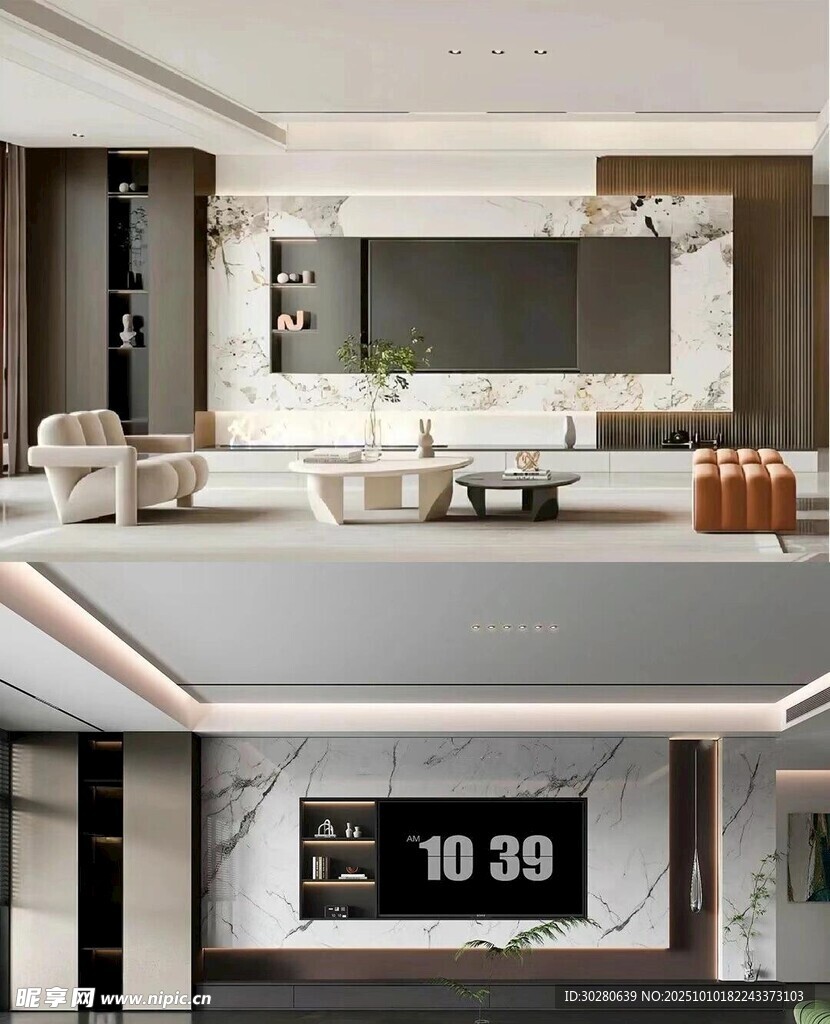 电视背景墙 客厅效果图 电视墙