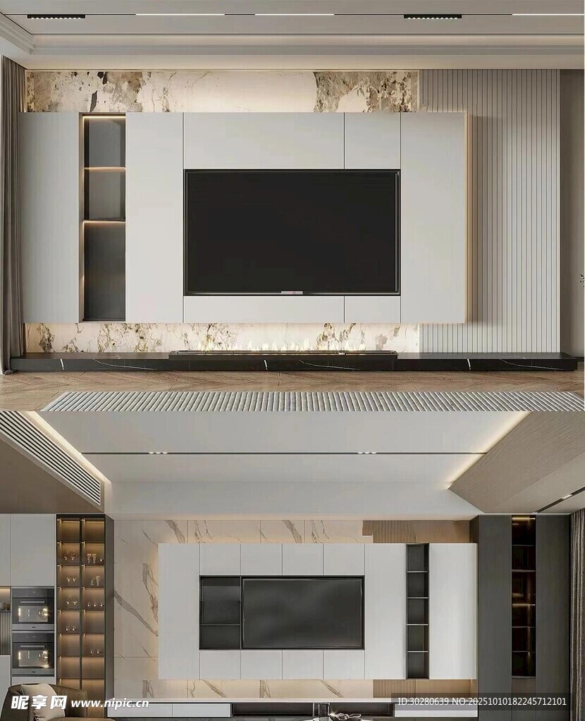 电视背景墙 客厅效果图 电视墙