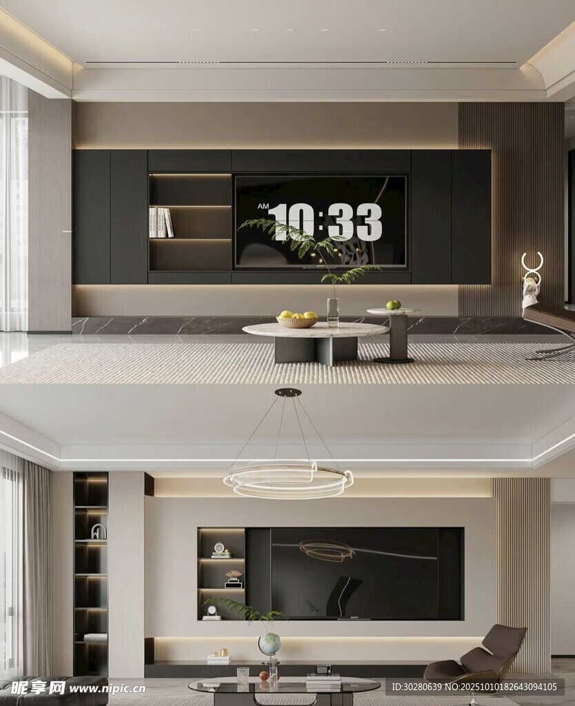 电视背景墙 客厅效果图 电视墙