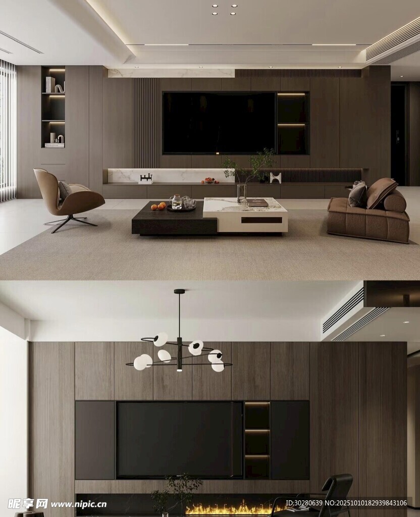 电视背景墙 客厅效果图 电视墙