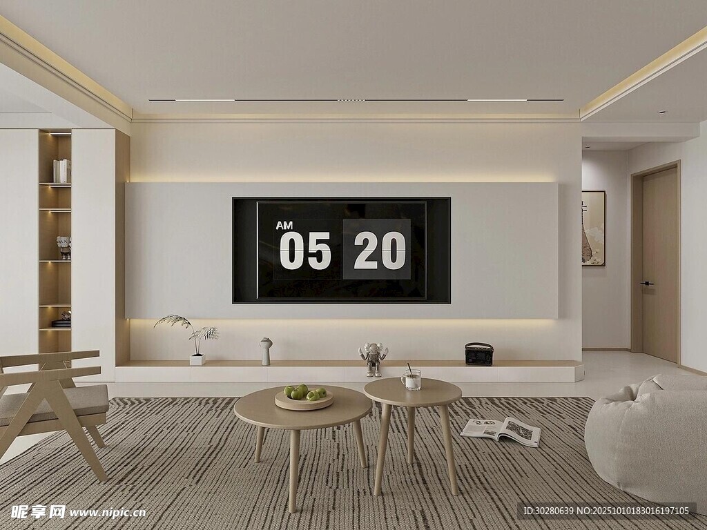 电视背景墙 客厅效果图 电视墙