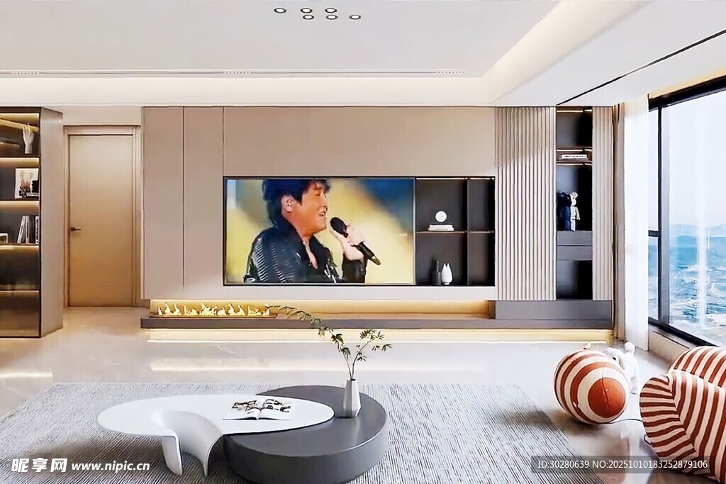 电视背景墙 客厅效果图 电视墙