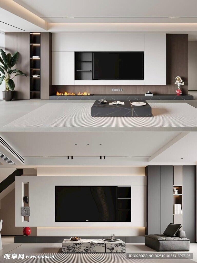 电视背景墙 客厅效果图 电视墙