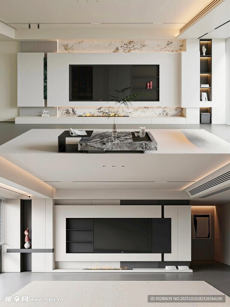 电视背景墙 客厅效果图 电视墙