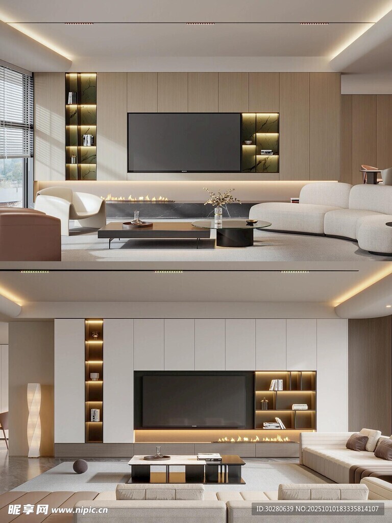 电视背景墙 客厅效果图 电视墙