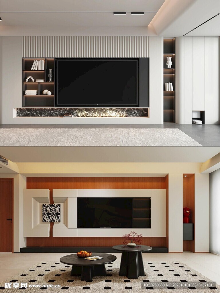 电视背景墙 客厅效果图 电视墙