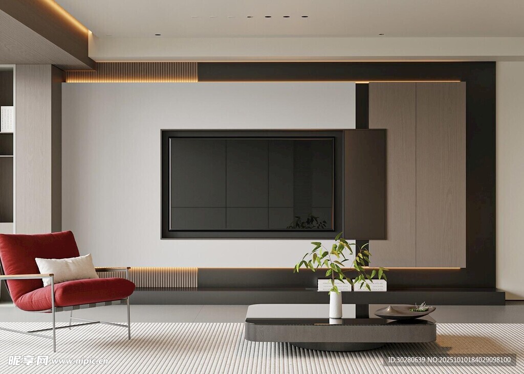 电视背景墙 客厅效果图 电视墙