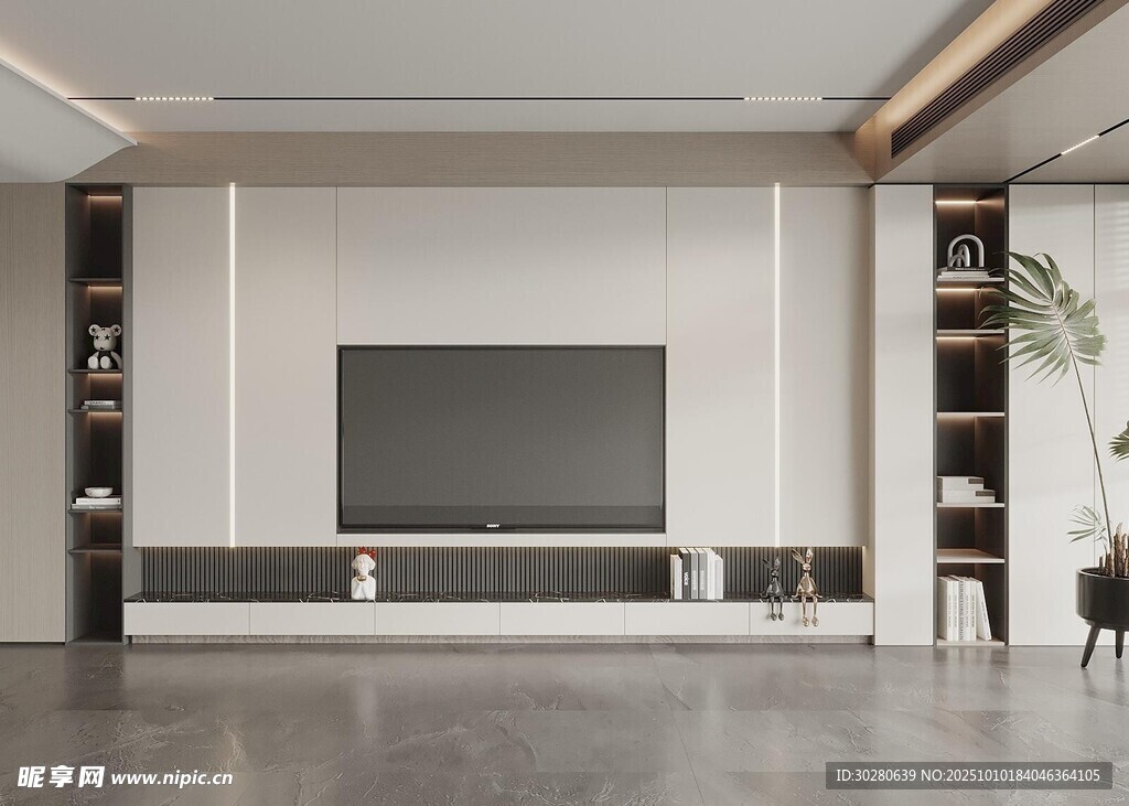 电视背景墙 客厅效果图 电视墙