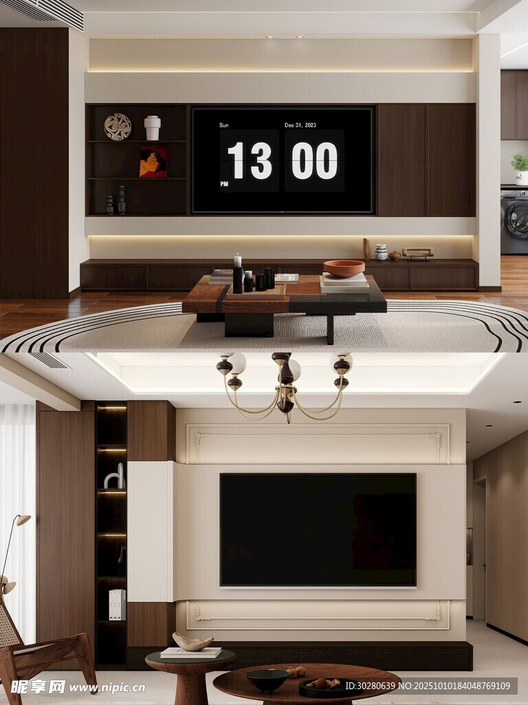 电视背景墙 客厅效果图 电视墙