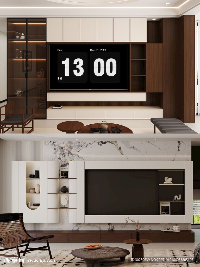 电视背景墙 客厅效果图 电视墙